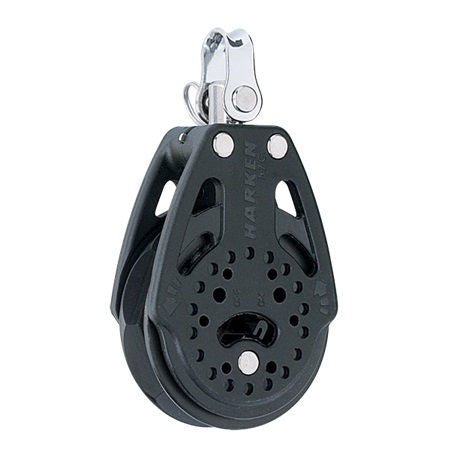 Harken 57mm Carbo Ratchet Block, 1-scheibig mit Wirbel
